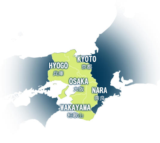 トラッシュボックスのサービス対応エリア 大阪・京都・兵庫・奈良・和歌山